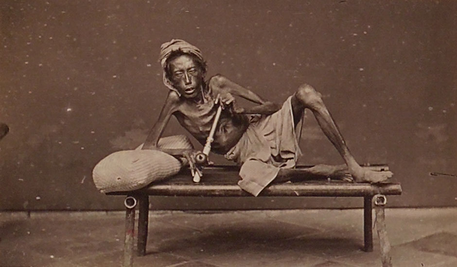 Opium smoker, Java, 1879.